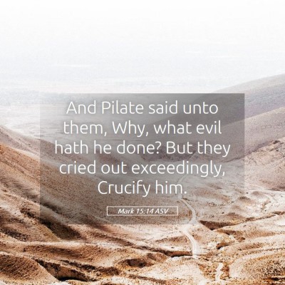 Picture 05 - Mark 15:14 ASV - And Pilate said unto them, Why, what evil hath he - Bible Verse Picture