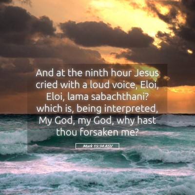 Picture 05 - Mark 15:34 ASV - And at the ninth hour Jesus cried with a loud - Bible Verse Picture
