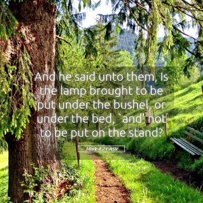 Picture 05 - Mark 4:21 ASV - And he said unto them, Is the lamp brought to be - Bible Verse Picture