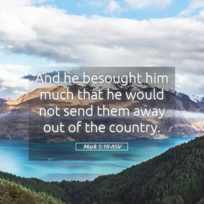 Picture 05 - Mark 5:10 ASV - And he besought him much that he would not send - Bible Verse Picture