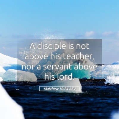 Picture 05 - Matthew 10:24 ASV - A disciple is not above his teacher, nor a - Bible Verse Picture