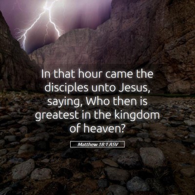 Picture 05 - Matthew 18:1 ASV - In that hour came the disciples unto Jesus, - Bible Verse Picture