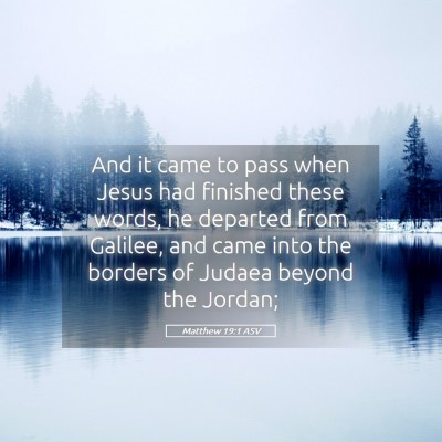 Picture 05 - Matthew 19:1 ASV - And it came to pass when Jesus had finished these - Bible Verse Picture