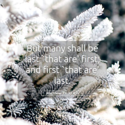 Picture 05 - Matthew 19:30 ASV - But many shall be last `that are' first; and - Bible Verse Picture
