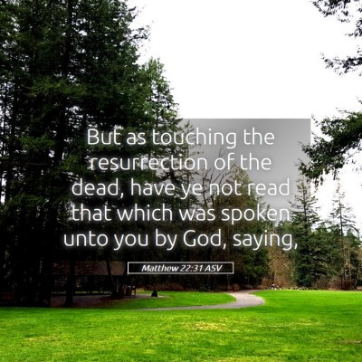 Picture 05 - Matthew 22:31 ASV - But as touching the resurrection of the dead, - Bible Verse Picture