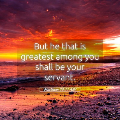 Picture 05 - Matthew 23:11 ASV - But he that is greatest among you shall be your - Bible Verse Picture