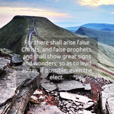 Picture 05 - Matthew 24:24 ASV - For there shall arise false Christs, and false - Bible Verse Picture
