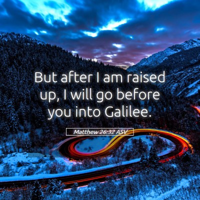 Picture 05 - Matthew 26:32 ASV - But after I am raised up, I will go before you - Bible Verse Picture