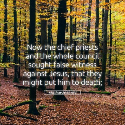 Picture 05 - Matthew 26:59 ASV - Now the chief priests and the whole council - Bible Verse Picture