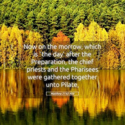 Picture 05 - Matthew 27:62 ASV - Now on the morrow, which is `the day' after the - Bible Verse Picture