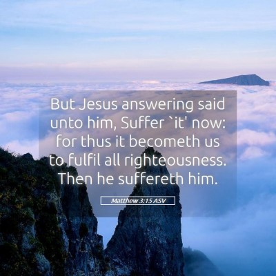 Picture 05 - Matthew 3:15 ASV - But Jesus answering said unto him, Suffer `it' - Bible Verse Picture