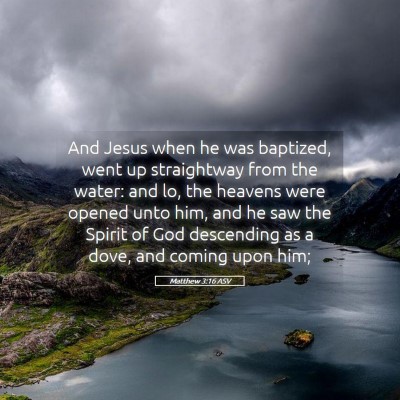 Picture 05 - Matthew 3:16 ASV - And Jesus when he was baptized, went up - Bible Verse Picture