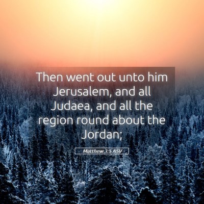 Picture 05 - Matthew 3:5 ASV - Then went out unto him Jerusalem, and all Judaea, - Bible Verse Picture