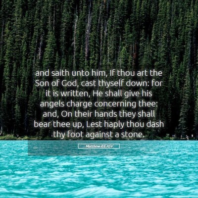 Picture 05 - Matthew 4:6 ASV - and saith unto him, If thou art the Son of God, - Bible Verse Picture
