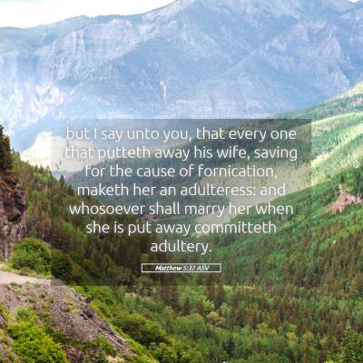 Picture 05 - Matthew 5:32 ASV - but I say unto you, that every one that putteth - Bible Verse Picture