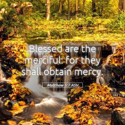 Picture 05 - Matthew 5:7 ASV - Blessed are the merciful: for they shall obtain - Bible Verse Picture
