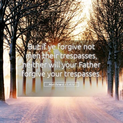 Picture 05 - Matthew 6:15 ASV - But if ye forgive not men their trespasses, - Bible Verse Picture