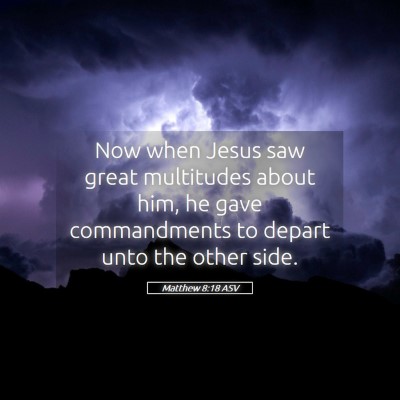 Picture 05 - Matthew 8:18 ASV - Now when Jesus saw great multitudes about him, he - Bible Verse Picture