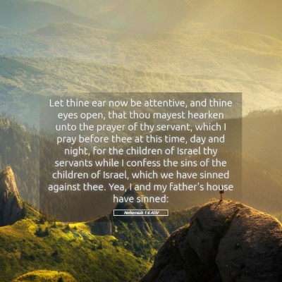 Picture 05 - Nehemiah 1:6 ASV - Let thine ear now be attentive, and thine eyes - Bible Verse Picture