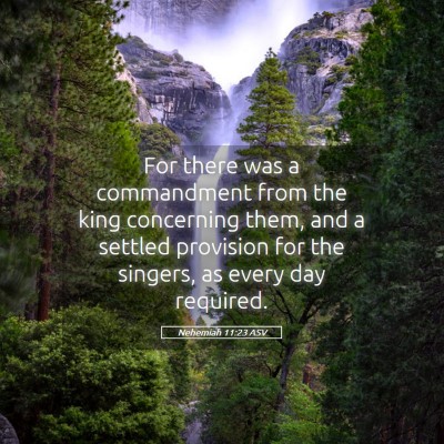 Picture 05 - Nehemiah 11:23 ASV - For there was a commandment from the king - Bible Verse Picture
