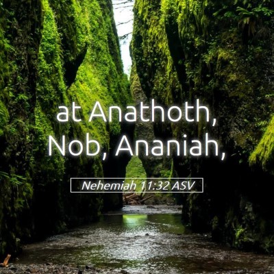 Picture 05 - Nehemiah 11:32 ASV - at Anathoth, Nob, - Bible Verse Picture