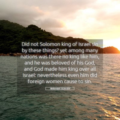 Picture 05 - Nehemiah 13:26 ASV - Did not Solomon king of Israel sin by these - Bible Verse Picture