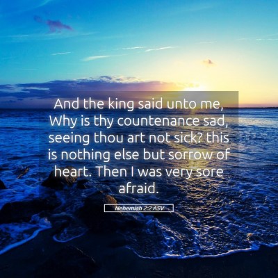 Picture 05 - Nehemiah 2:2 ASV - And the king said unto me, Why is thy countenance - Bible Verse Picture