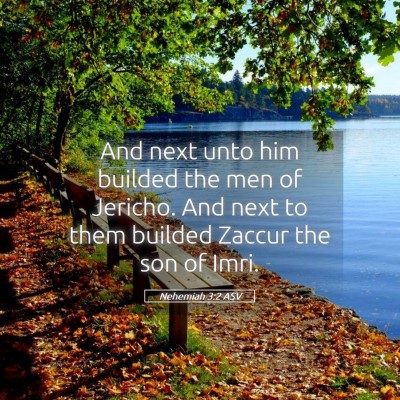 Picture 05 - Nehemiah 3:2 ASV - And next unto him builded the men of Jericho. And - Bible Verse Picture