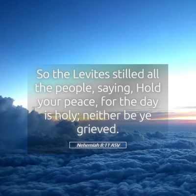 Picture 05 - Nehemiah 8:11 ASV - So the Levites stilled all the people, saying, - Bible Verse Picture