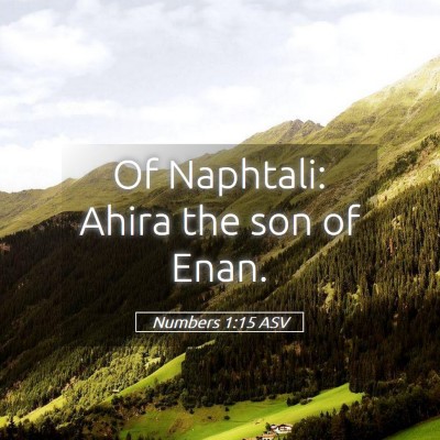 Picture 05 - Numbers 1:15 ASV - Of Naphtali: Ahira the son of - Bible Verse Picture