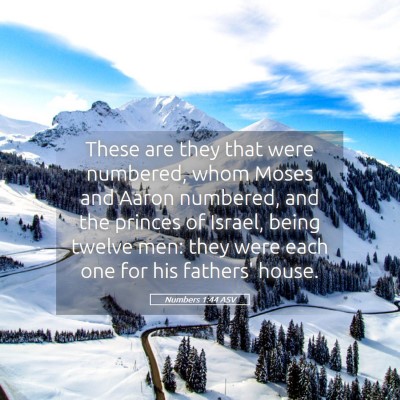 Picture 05 - Numbers 1:44 ASV - These are they that were numbered, whom Moses and - Bible Verse Picture