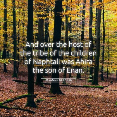 Picture 05 - Numbers 10:27 ASV - And over the host of the tribe of the children of - Bible Verse Picture