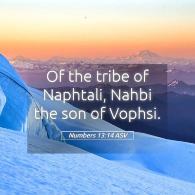 Picture 05 - Numbers 13:14 ASV - Of the tribe of Naphtali, Nahbi the son of - Bible Verse Picture