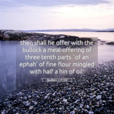 Picture 05 - Numbers 15:9 ASV - then shall he offer with the bullock a - Bible Verse Picture