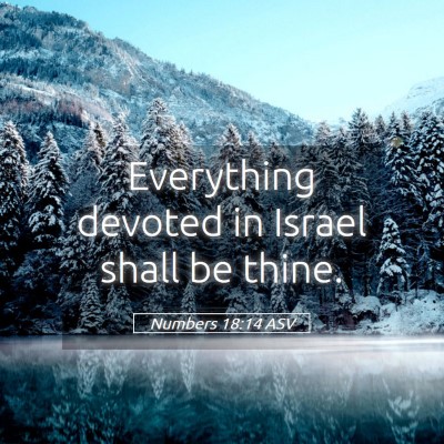 Picture 05 - Numbers 18:14 ASV - Everything devoted in Israel shall be - Bible Verse Picture