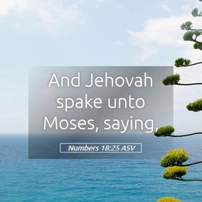 Picture 05 - Numbers 18:25 ASV - And Jehovah spake unto Moses, - Bible Verse Picture