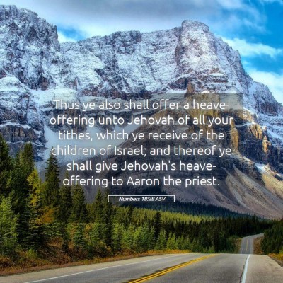 Picture 05 - Numbers 18:28 ASV - Thus ye also shall offer a heave-offering unto - Bible Verse Picture