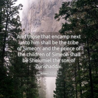 Picture 05 - Numbers 2:12 ASV - And those that encamp next unto him shall be the - Bible Verse Picture