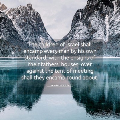 Picture 05 - Numbers 2:2 ASV - The children of Israel shall encamp every man by - Bible Verse Picture