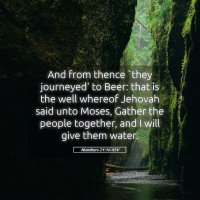 Picture 05 - Numbers 21:16 ASV - And from thence `they journeyed' to Beer: that is - Bible Verse Picture