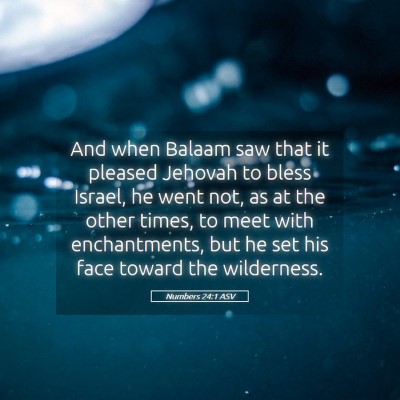 Picture 05 - Numbers 24:1 ASV - And when Balaam saw that it pleased Jehovah to - Bible Verse Picture
