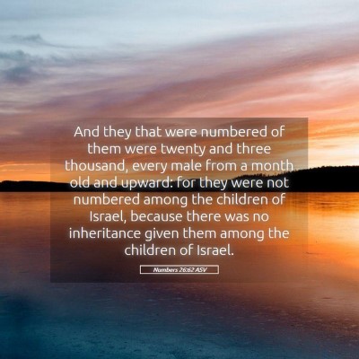 Picture 05 - Numbers 26:62 ASV - And they that were numbered of them were twenty - Bible Verse Picture