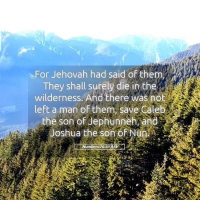 Picture 05 - Numbers 26:65 ASV - For Jehovah had said of them, They shall surely - Bible Verse Picture