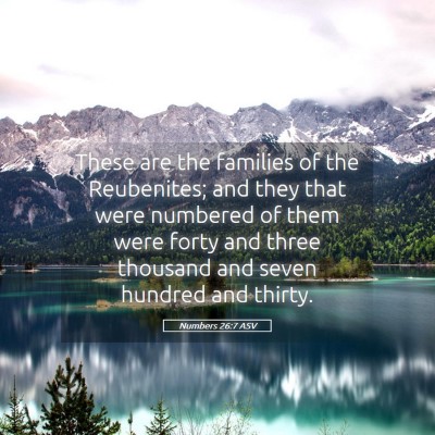Picture 05 - Numbers 26:7 ASV - These are the families of the Reubenites; and - Bible Verse Picture