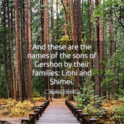 Picture 05 - Numbers 3:18 ASV - And these are the names of the sons of Gershon by - Bible Verse Picture