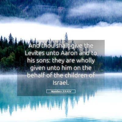 Picture 05 - Numbers 3:9 ASV - And thou shalt give the Levites unto Aaron and to - Bible Verse Picture