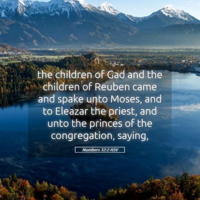 Picture 05 - Numbers 32:2 ASV - the children of Gad and the children of Reuben - Bible Verse Picture