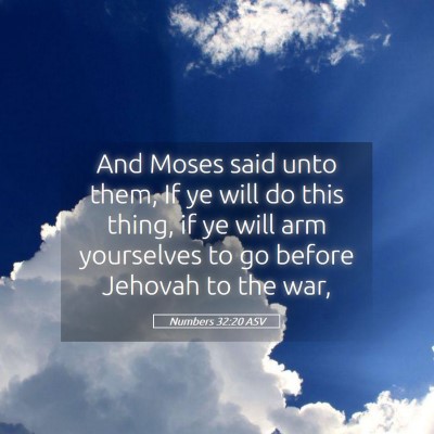Picture 05 - Numbers 32:20 ASV - And Moses said unto them, If ye will do this - Bible Verse Picture