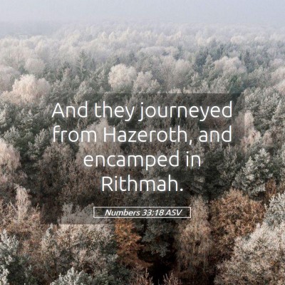 Picture 05 - Numbers 33:18 ASV - And they journeyed from Hazeroth, and encamped in - Bible Verse Picture