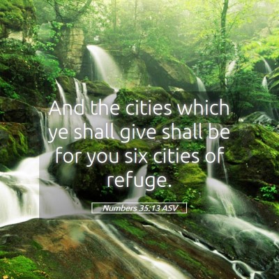 Picture 05 - Numbers 35:13 ASV - And the cities which ye shall give shall be for - Bible Verse Picture